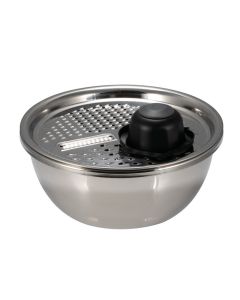 Affettaverdure/Grattugia universale in acciaio inox 18/10 &Oslash; cm 20 h cm 10,5 - set 4 pezzi