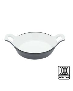 Monoporzioni Mini Tegamino grigio 2 manici ghisa smaltata &Oslash; cm 18