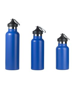 Borraccia termica blu con doppia parete in acciaio inox 18/10 cl 35