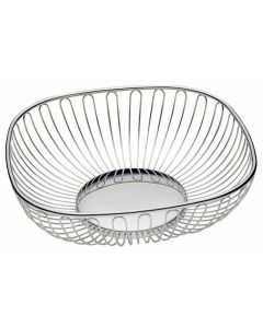 Cestino quadrato in filo di acciaio inox 18/10 cm 23