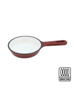 Mini Padella rossa Monoporzioni in ghisa smaltata