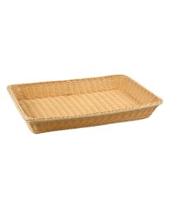 Cestino pane rettangolare GN in rattan sintetico con filo in polipropilene