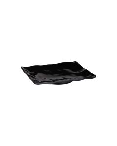 EFAY Piatto rettangolare ondulato nero Kang in melamina cm 44x34